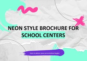 Brosur Gaya Neon untuk Pusat Sekolah