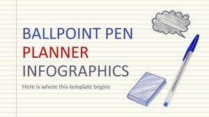 Infografice pentru planificatorul stiloului cu minge