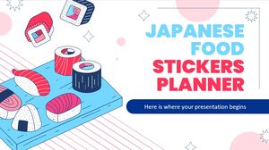 مخطط ملصقات الطعام الياباني