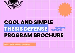 Cool and Simple Thesis Defense Program Brochure