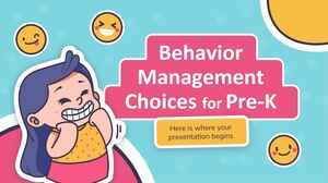 Opciones de manejo del comportamiento para preescolar