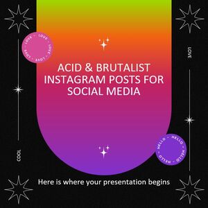 Säure- und brutalistische Instagram-Beiträge für soziale Medien