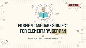 초등 2학년 외국어과목 : 독일어