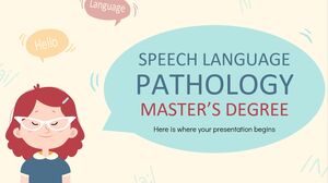 Konuşma Dili Patolojisi Yüksek Lisans Derecesi