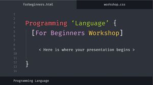 Atelier de langage de programmation pour débutants