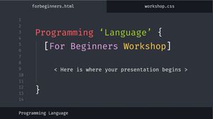 Programming Language Workshop for Beginners PowerPoint Templates Free ...