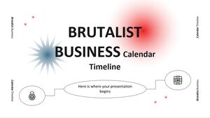 Linha do tempo do calendário de negócios brutalista