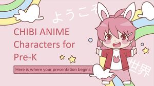 Personajes de anime Chibi para preescolar