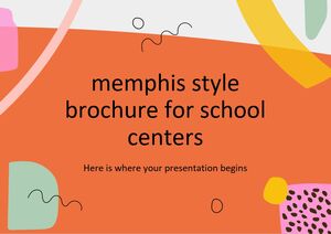 Folheto estilo Memphis para centros escolares