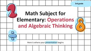 小学～3年生の数学科目：演算と代数的思考