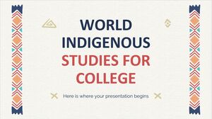 دراسات السكان الأصليين في العالم للكلية