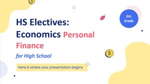 HS Materie facoltative di economia - 9° grado: finanza personale