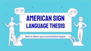 American Sign Language Thesis