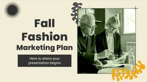 Plan marketing de la mode d'automne