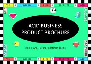 Brochure de produits pour les entreprises acides