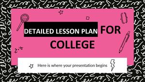Plano de aula detalhado para a faculdade