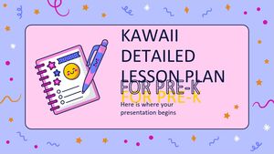 Kawaii Szczegółowy plan lekcji dla przedszkolaków