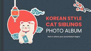 Álbum de fotos de irmãos gatos estilo coreano