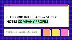 Blue Grid Interface & Sticky Notes Company Profile