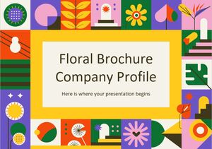 Perfil da empresa de brochura floral