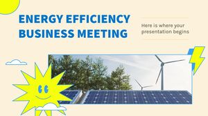 Réunion d'affaires sur l'efficacité énergétique