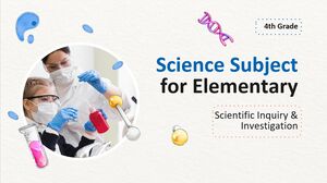 Materia di scienze per la scuola elementare - 4a elementare: indagine e indagine scientifica