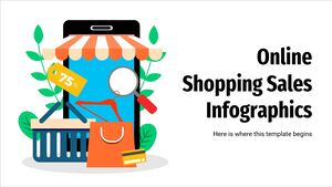 Infográficos de vendas de compras online