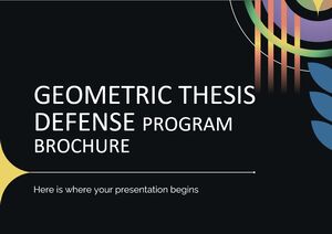 幾何学論文防衛プログラムのパンフレット