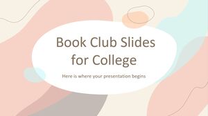 Slide Clubul de carte pentru colegiu