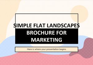 Brochure de paysages plats simples pour le marketing