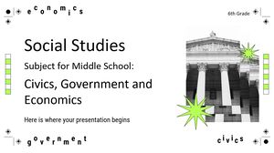 Materia di studi sociali per la scuola media - 6a elementare: educazione civica, governo ed economia