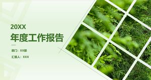 PowerPoint-Vorlage für den Jahresarbeitsbericht im Green Business-Stil