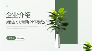 Plantilla general de PowerPoint para presentar empresas ecológicas y frescas