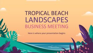 Reunião de negócios sobre paisagens de praia tropical