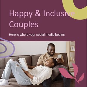 Glückliche und integrative Paare für soziale Medien