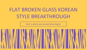 Percée de style coréen en verre brisé plat