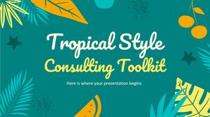 Kit de ferramentas de consultoria de estilo tropical