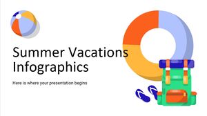 Infográficos de férias de verão