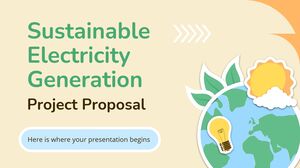 Предложение проекта устойчивого производства электроэнергии