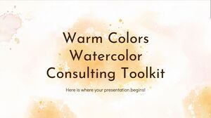 Zestaw narzędzi doradczych dotyczących akwareli w ciepłych kolorach