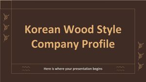 Profil firmy w stylu koreańskiego drewna