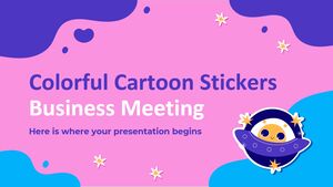 Colorful Cartoon Stickers Business Meeting Colorful Cartoon Stickers Business Meeting