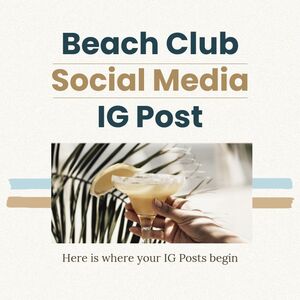 Beach Club Social Media IG Post