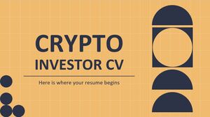 Minitema CV per investitori in criptovalute