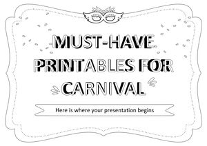 Imprimíveis indispensáveis ​​para o Carnaval