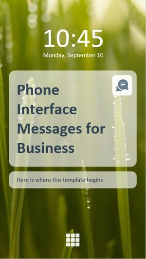 Messages de l'interface téléphonique pour les entreprises