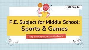 Matière d'éducation physique pour le collège - 6e année : sports et jeux