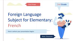 Materia di lingua straniera per la scuola elementare - 2a elementare: francese