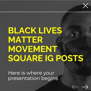 Messaggi IG quadrati del movimento Black Lives Matter