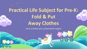 Materia de vida práctica para preescolar: doblar y guardar la ropa